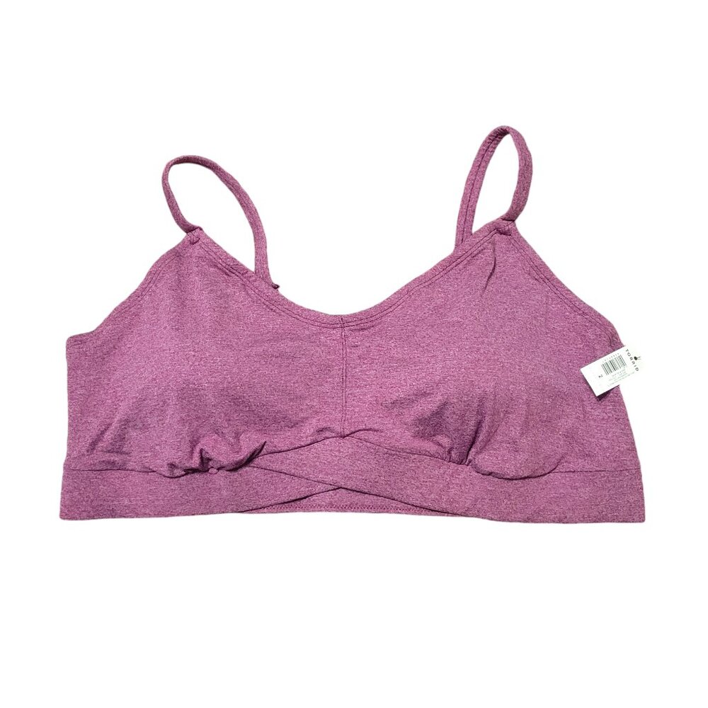 Torrid Lightly Lined Heather Cross Front Bralette Size 2